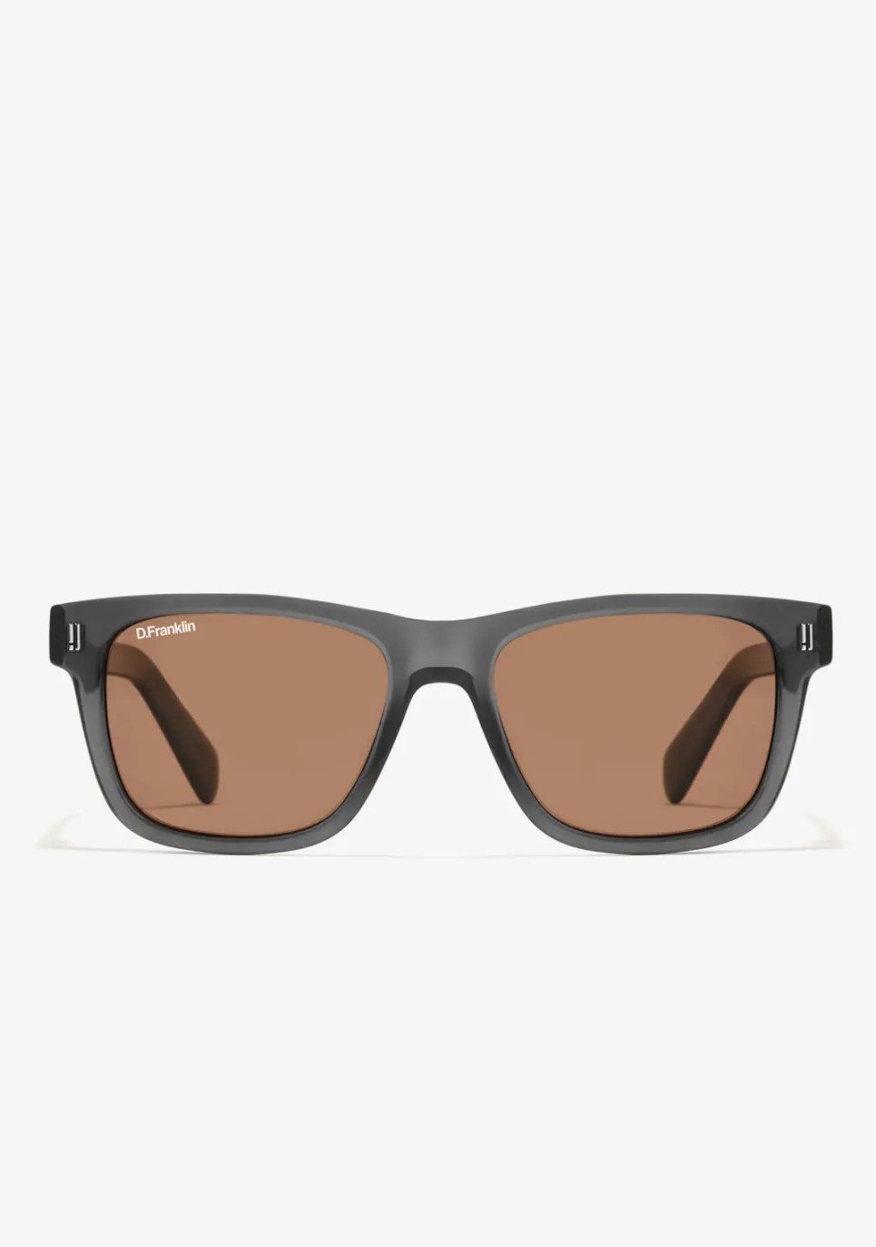 D.Franklin Boyd Dark Grey / Brown|Damen Polarisierte Sonnenbrillen|Eckige Sonnenbrillen