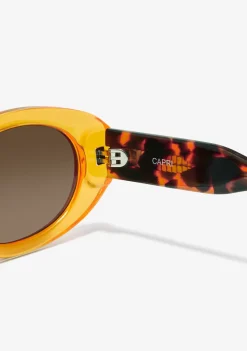 D.Franklin Capri Honey / Brown|Damen Ovale Sonnenbrillen|Ovale Sonnenbrillen