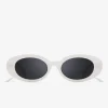 D.Franklin Capri Off-White / Black|Damen Ovale Sonnenbrillen|Ovale Sonnenbrillen
