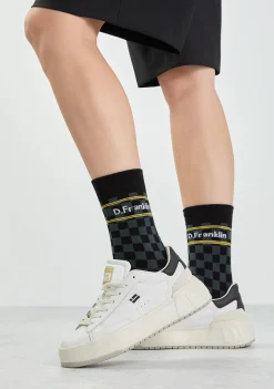 D.Franklin Check Socks Black|Damen Socken|Socken