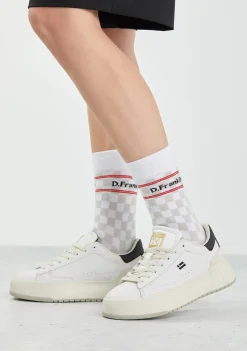 D.Franklin Check Socks White|Damen Socken|Socken