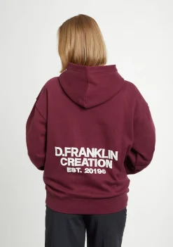 D.Franklin Classic Oversize Hoodie Wine|Damen Sweatshirts|Sweatshirts