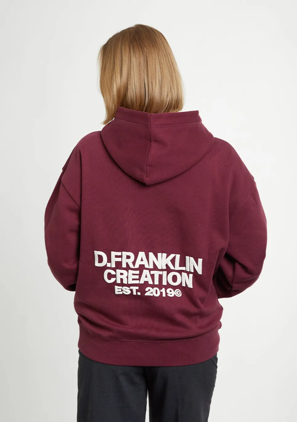 D.Franklin Classic Oversize Hoodie Wine|Damen Sweatshirts|Sweatshirts