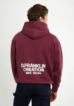 D.Franklin Classic Oversize Hoodie Wine|Damen Sweatshirts|Sweatshirts