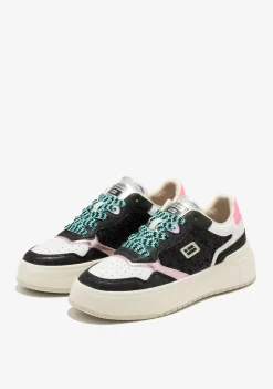 D.Franklin Court Basic Glitter Black|Damen Plattform-Sneakers|Sneakers