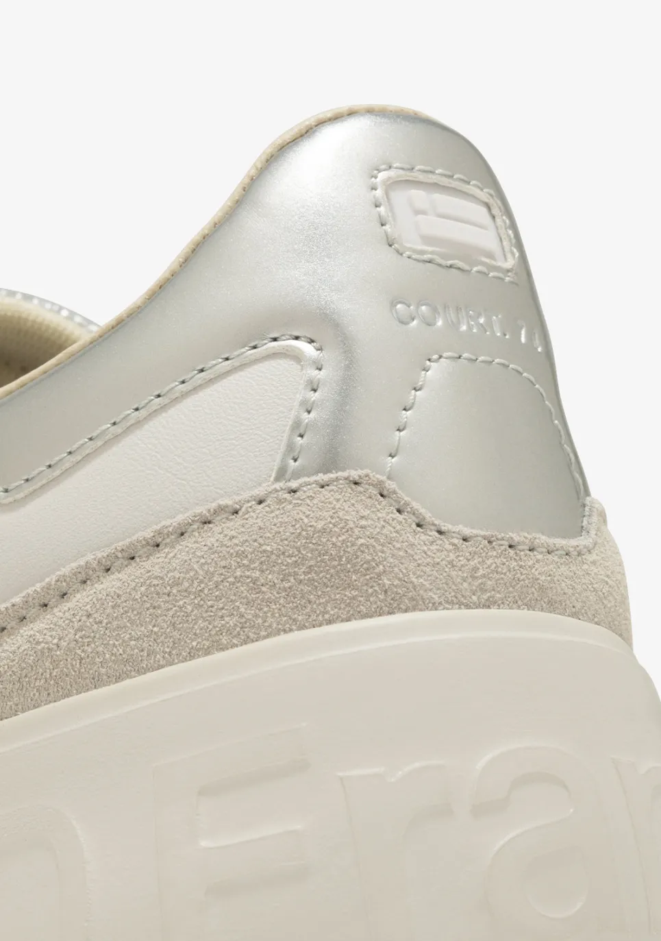 D.Franklin Court Basic Glitter Silver|Damen Plattform-Sneakers|Sneakers