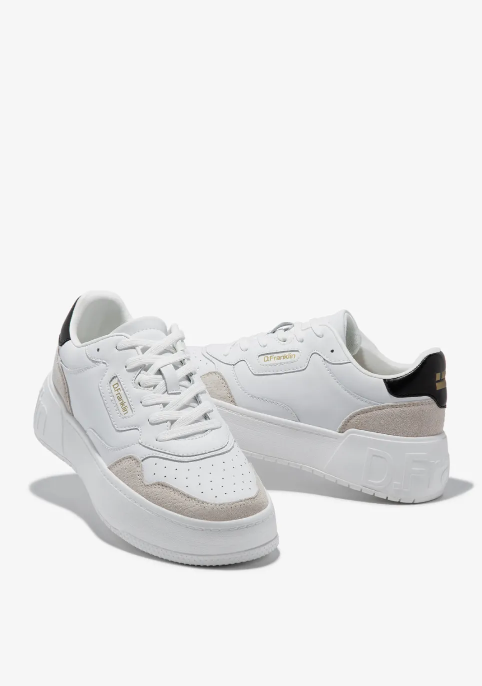 D.Franklin Court Basic Leather White / Black|Herren Sneakers
