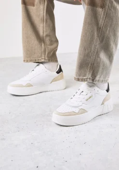 D.Franklin Court Basic Leather White / Black|Herren Sneakers