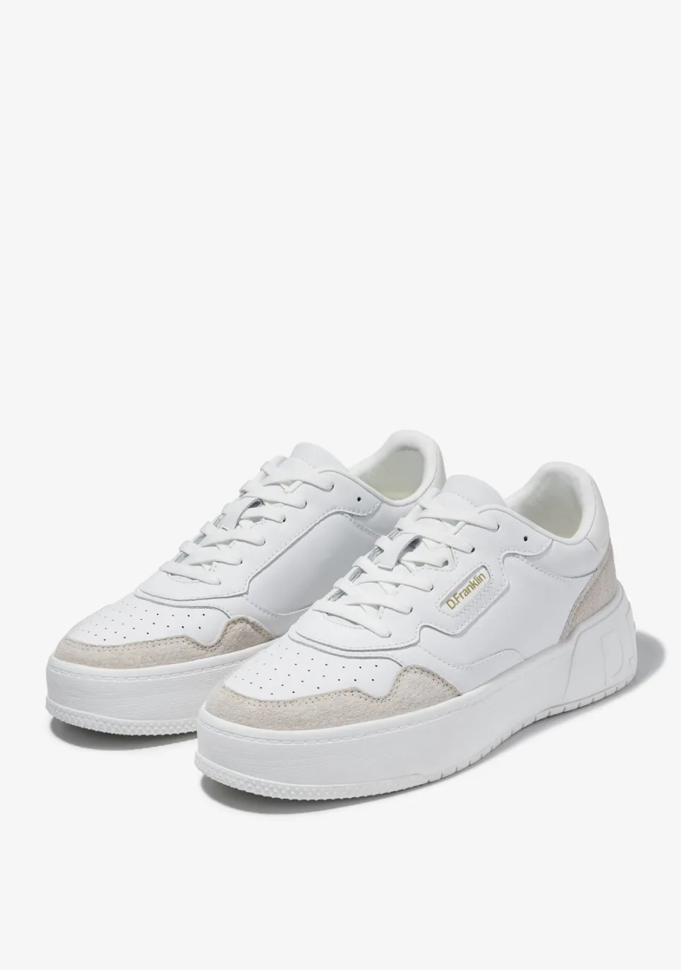 D.Franklin Court Basic Leather White / White|Herren Sneakers
