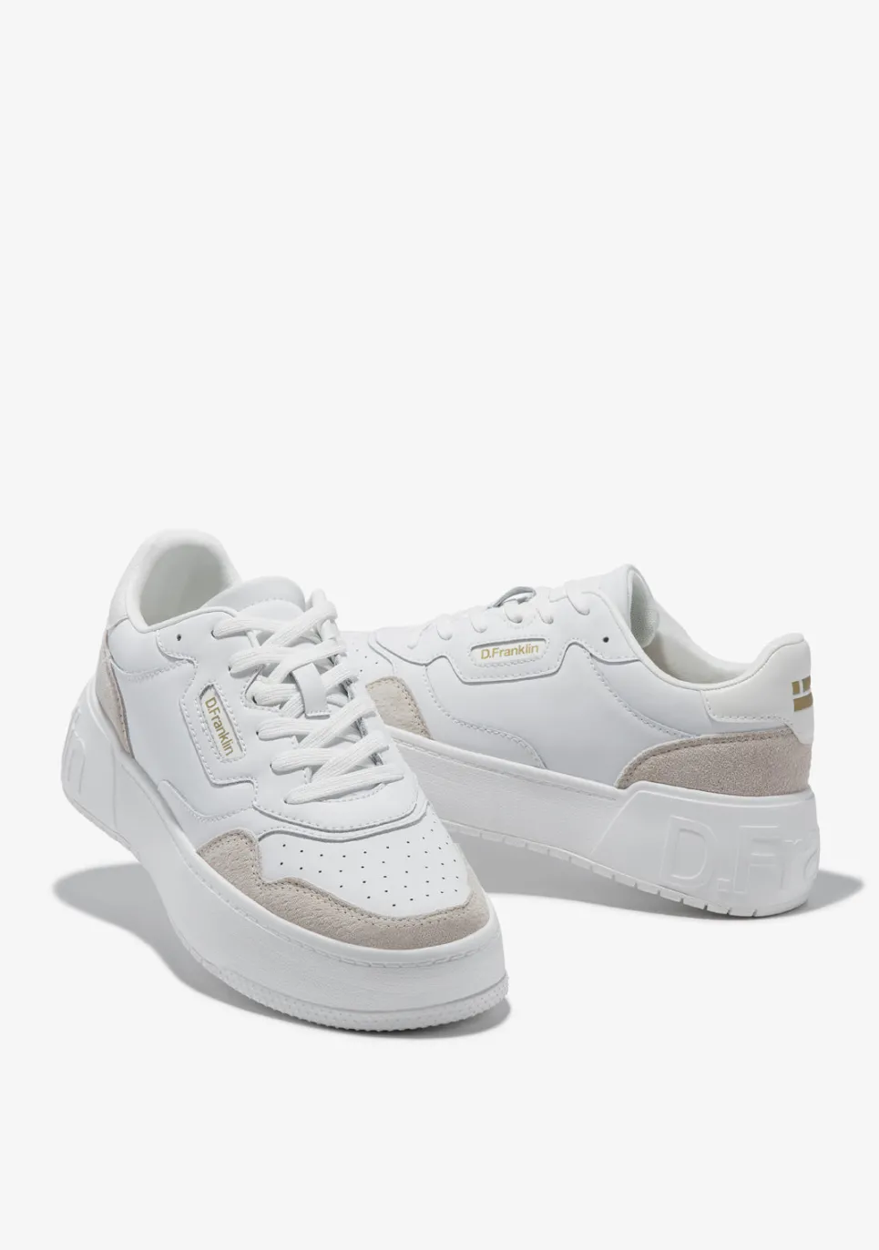 D.Franklin Court Basic Leather White / White|Herren Sneakers