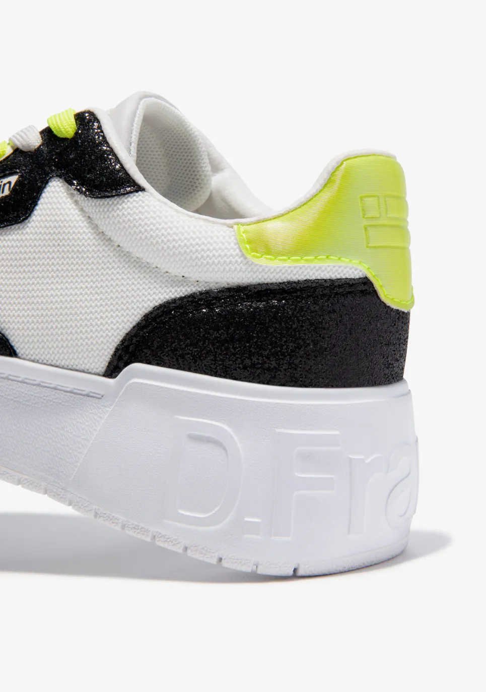 D.Franklin Court Basic Mesh Glitter Black|Damen Plattform-Sneakers|Sneakers