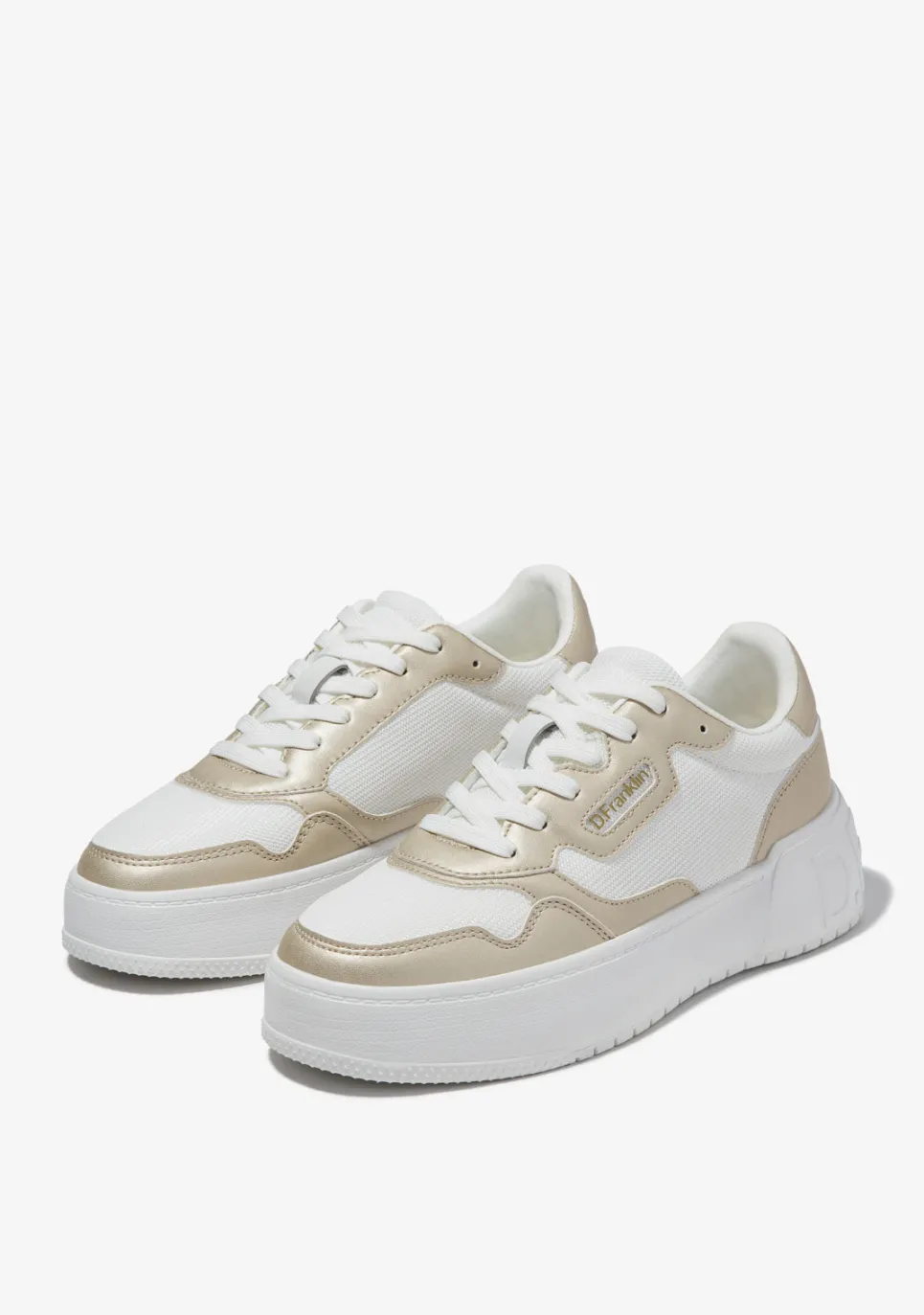D.Franklin Court Basic Mesh Gold|Damen Plattform-Sneakers|Sneakers