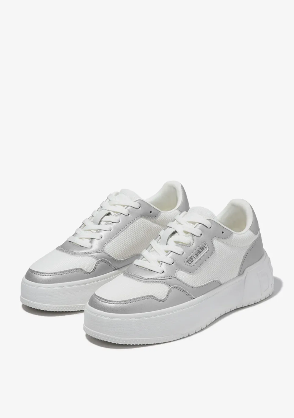 D.Franklin Court Basic Mesh Silver|Damen Plattform-Sneakers|Sneakers