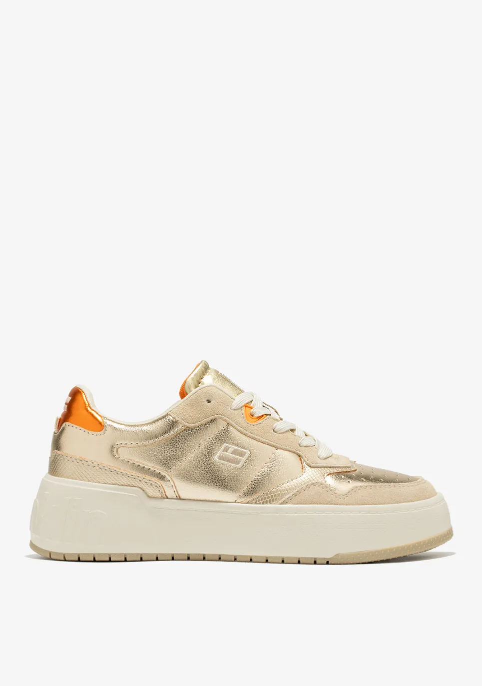 D.Franklin Court Basic Snake Gold|Damen Plattform-Sneakers|Sneakers