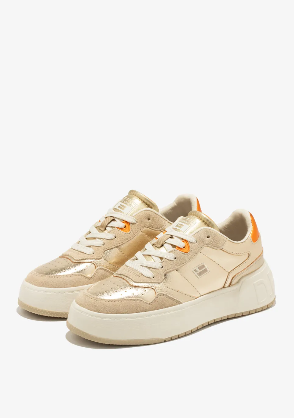 D.Franklin Court Basic Snake Gold|Damen Plattform-Sneakers|Sneakers