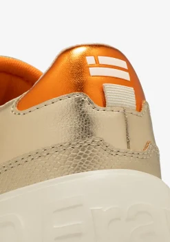 D.Franklin Court Basic Snake Gold|Damen Plattform-Sneakers|Sneakers