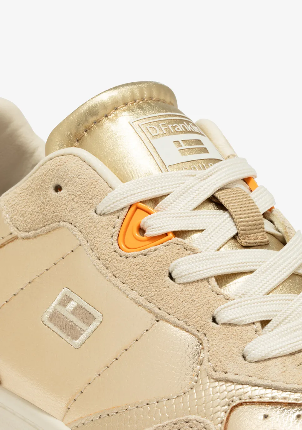 D.Franklin Court Basic Snake Gold|Damen Plattform-Sneakers|Sneakers