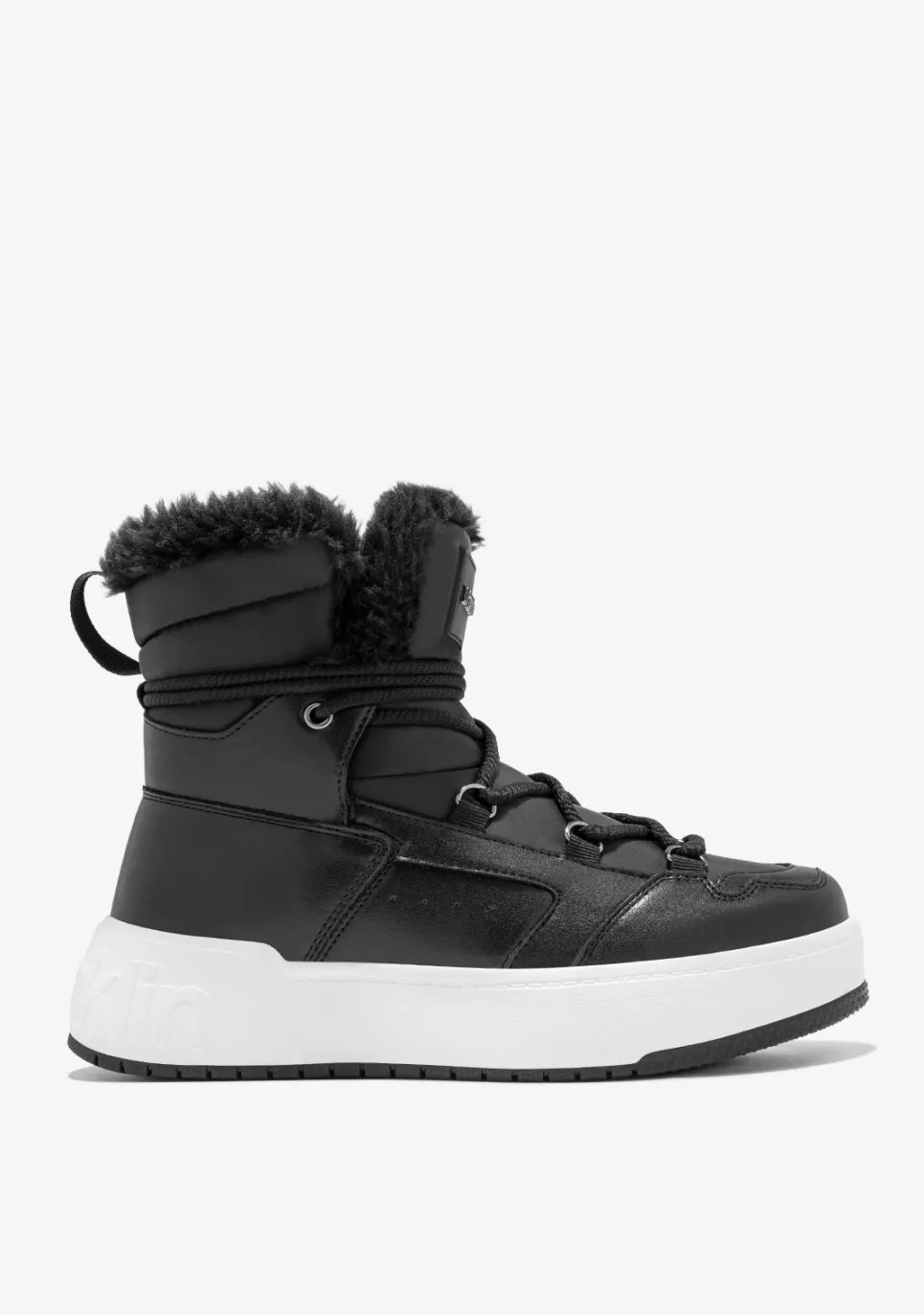 D.Franklin Court Bomb V2 Black|Damen Plattform-Stiefel|Stiefel
