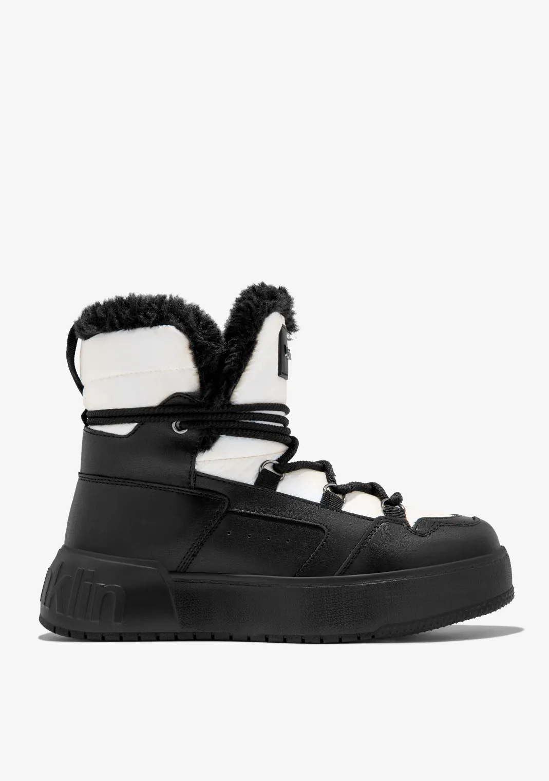 D.Franklin Court Bomb V2 White|Damen Plattform-Stiefel|Stiefel