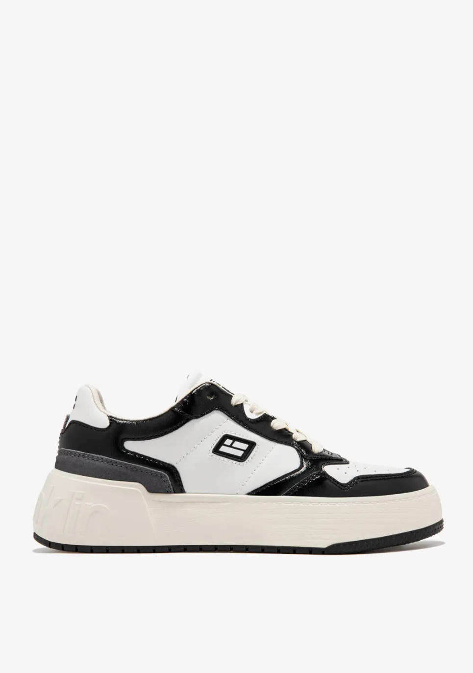 D.Franklin Court Tennis Basic White / Black|Damen Plattform-Sneakers|Sneakers