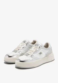 D.Franklin Court Tennis Basic White / Silver|Damen Plattform-Sneakers|Sneakers