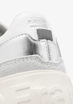 D.Franklin Court Tennis Basic White / Silver|Damen Plattform-Sneakers|Sneakers