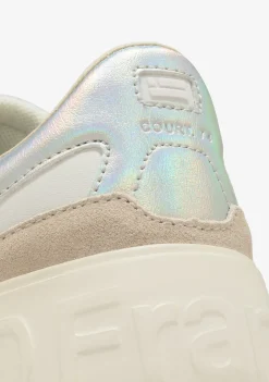D.Franklin Court Tennis Silver|Damen Plattform-Sneakers|Sneakers
