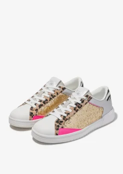 D.Franklin Court V2 Tennis Basic Glitter Gold Leo|Damen Sneakers