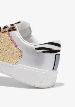 D.Franklin Court V2 Tennis Basic Glitter Gold Leo|Damen Sneakers