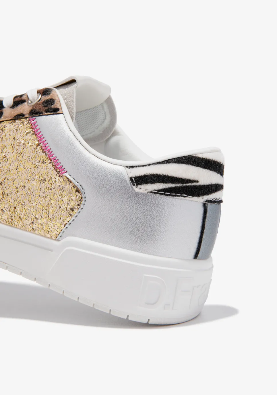 D.Franklin Court V2 Tennis Basic Glitter Gold Leo|Damen Sneakers