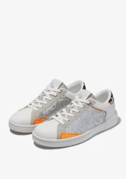 D.Franklin Court V2 Tennis Basic Glitter Silver Leo|Damen Sneakers