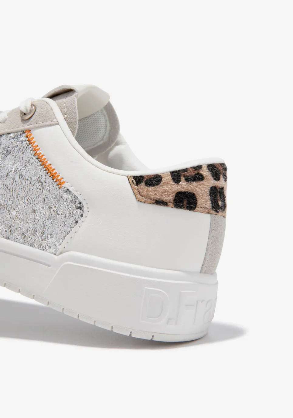 D.Franklin Court V2 Tennis Basic Glitter Silver Leo|Damen Sneakers
