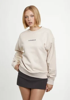 D.Franklin Crewneck Binary Oversize Sweatshirt Grey|Damen Sweatshirts|Sweatshirts