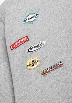 D.Franklin Crewneck Racing Club Sweatshirt Grey|Damen Sweatshirts|Sweatshirts