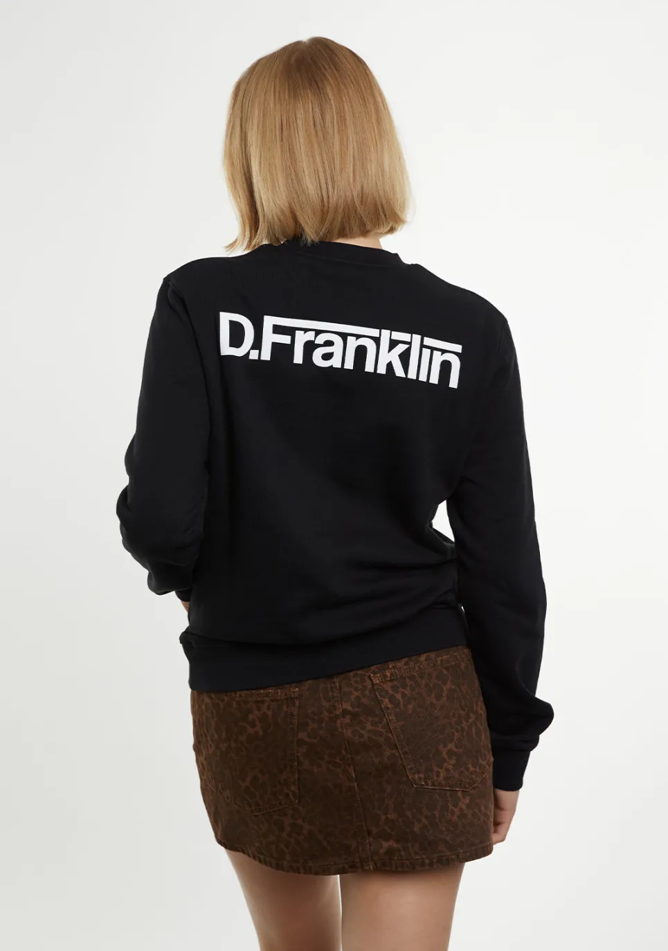 D.Franklin Crewneck Racing Club Sweatshirt Black|Damen Sweatshirts|Sweatshirts