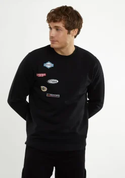 D.Franklin Crewneck Racing Club Sweatshirt Black|Damen Sweatshirts|Sweatshirts