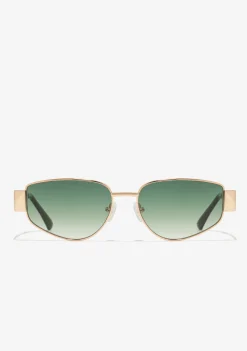 D.Franklin Cuprum Pilot Gold / Gradient Green|Damen Eckige Sonnenbrillen|Eckige Sonnenbrillen