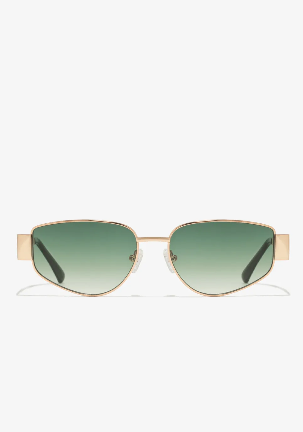 D.Franklin Cuprum Pilot Gold / Gradient Green|Damen Eckige Sonnenbrillen|Eckige Sonnenbrillen