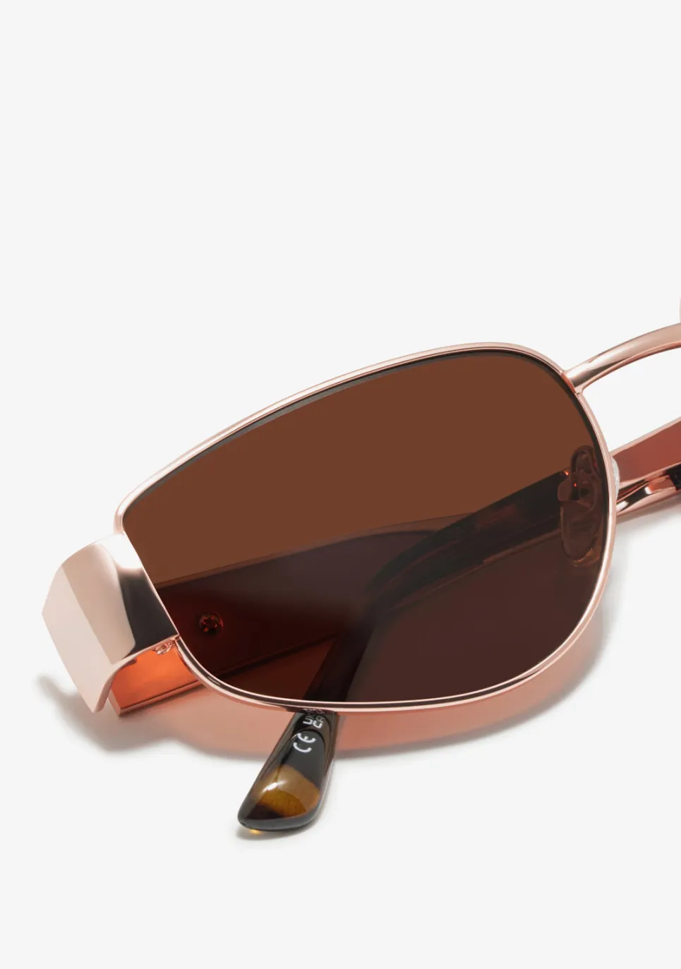 D.Franklin Cuprum Pilot Rose Gold / Brown|Damen Eckige Sonnenbrillen|Eckige Sonnenbrillen
