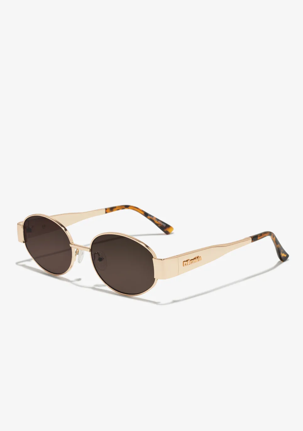 D.Franklin Cuprum Round Gold / Gradient Brown|Damen Ovale Sonnenbrillen|Ovale Sonnenbrillen