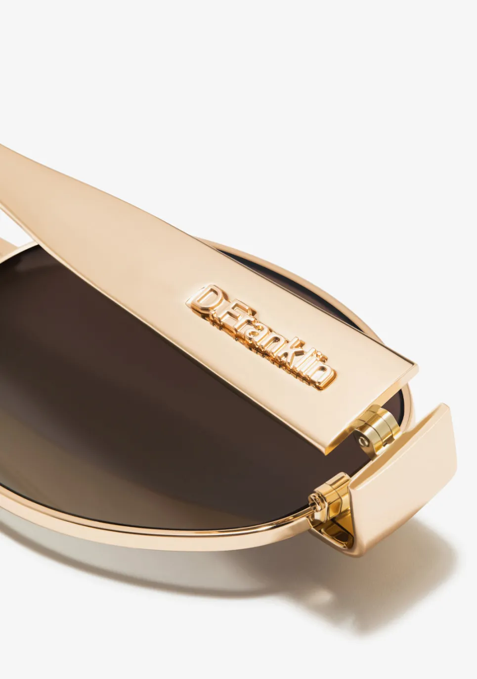 D.Franklin Cuprum Round Gold / Gradient Brown|Damen Ovale Sonnenbrillen|Ovale Sonnenbrillen