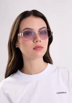 D.Franklin Cuprum Round Rose Gold / Gradient Pink|Damen Ovale Sonnenbrillen|Ovale Sonnenbrillen