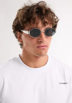 D.Franklin Cuprum Round Silver / Black|Damen Ovale Sonnenbrillen|Ovale Sonnenbrillen