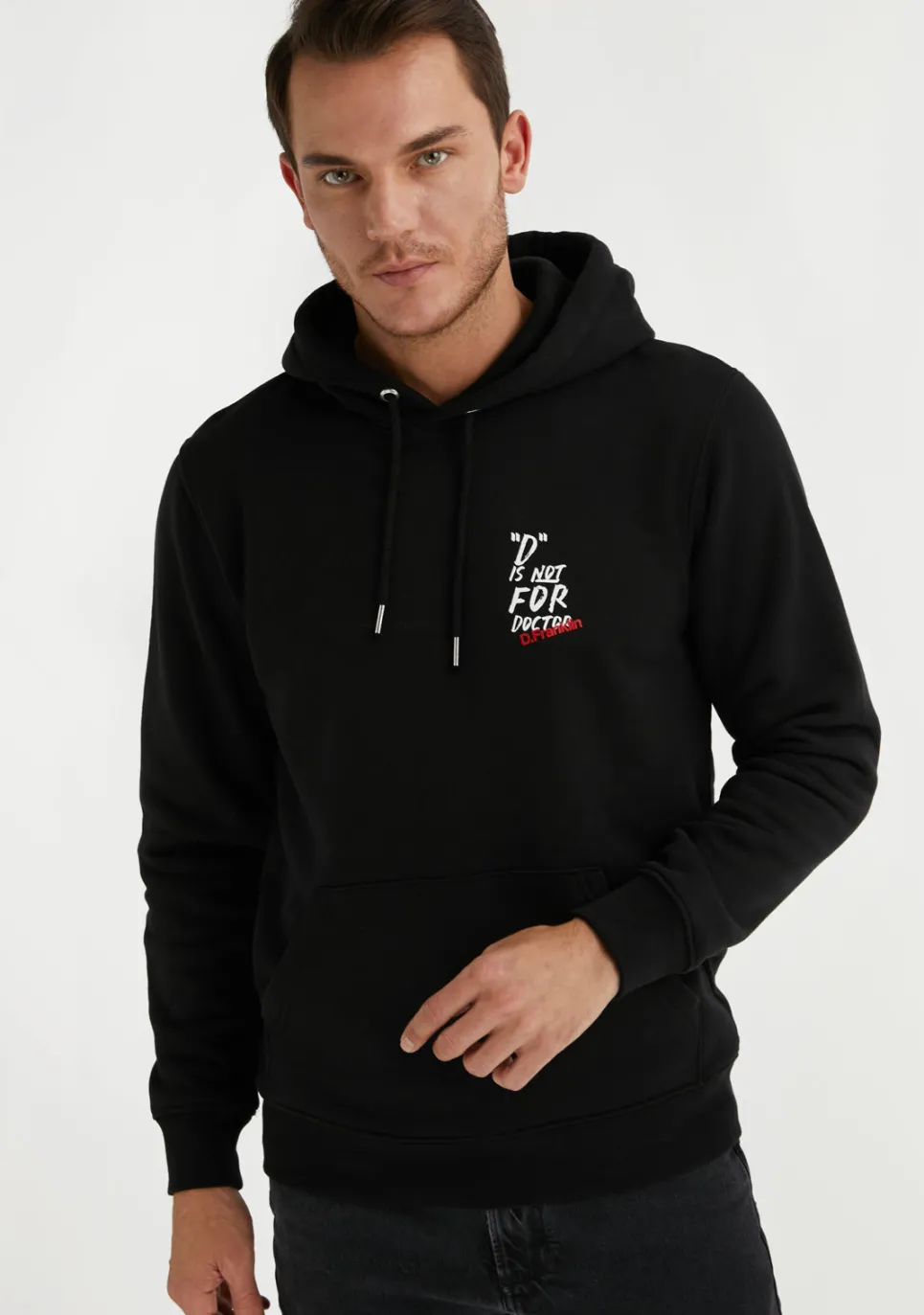 D.Franklin D Is Not For Doctor Hoodie Black|Herren Sweatshirts