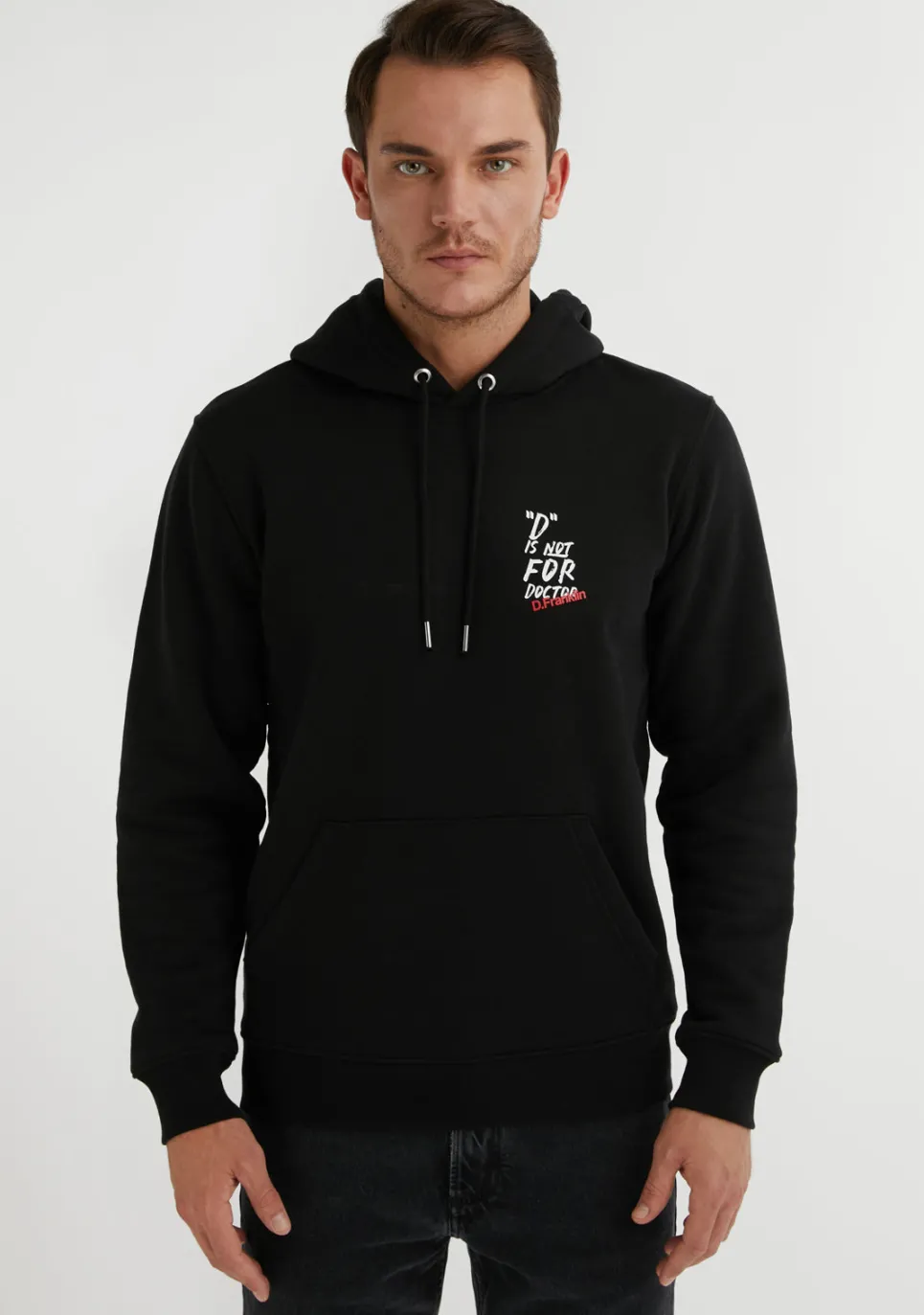 D.Franklin D Is Not For Doctor Hoodie Black|Herren Sweatshirts