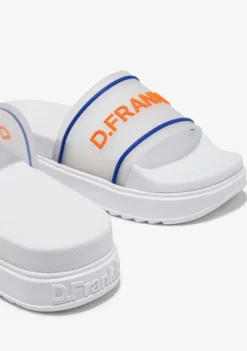 D.Franklin Dana Slide Summer Club White|Damen Sandalen