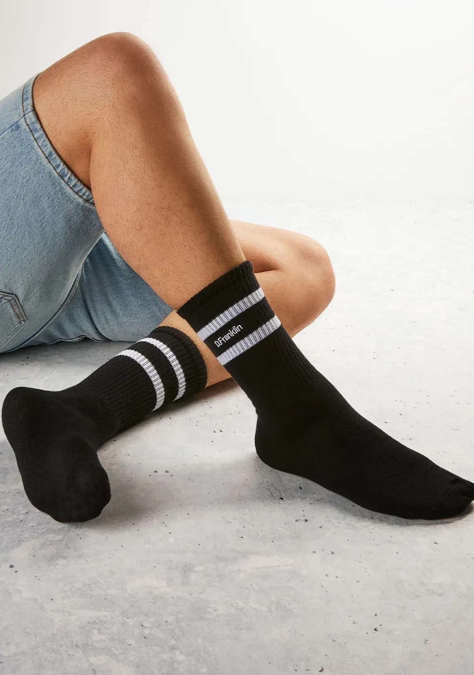 D.Franklin DF 2 Stripes Socks Black|Damen Socken|Socken