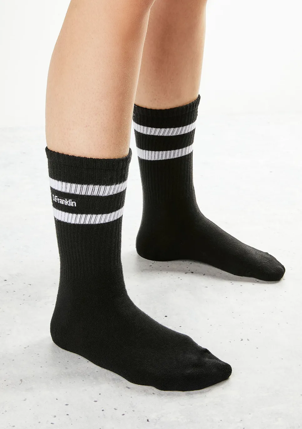 D.Franklin DF 2 Stripes Socks Black|Damen Socken|Socken