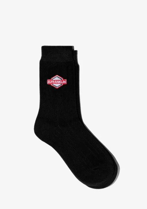 D.Franklin DF Patch Socks Black|Damen Socken|Socken