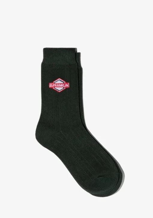 D.Franklin DF Patch Socks Green|Damen Socken|Socken
